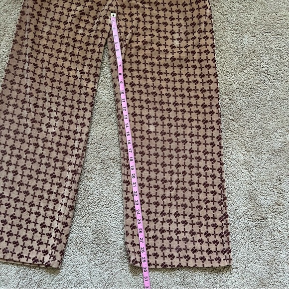 iets frans Monogram velour wide leg track pant | size Large - Picture 6 of 6